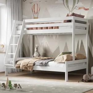 Noomi Nora Triple Wooden Bunk Bed - White