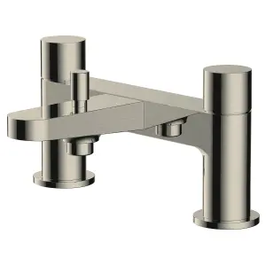 RAK Petit Brushed Nickel Round Bidet Filler Mixer Tap Solid Brass