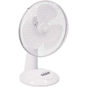 Prem-I-Air 40W 3 Speed 12-inch Plastic Desk Fan - White - EH1522