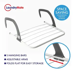 Over Radiator Airer Clothes Washing Drying Indoor Rack Adjustable Rail Dryer