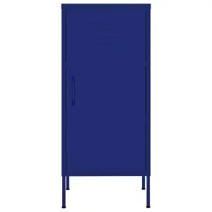 Berkfield Storage Cabinet Navy Blue 42.5x35x101.5 cm Steel