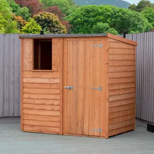 Shire Overlap Pent 6x4 Single Door Shed with Window