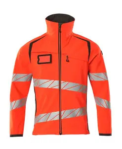 Mascot Accelerate Safe Softshell Jacket (Hi-Vis Red/Dark Anthracite)  (Medium)