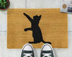 Cat On Two Legs Doormat - Regular 60x40cm