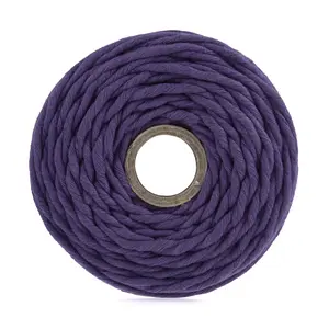 Trim: Macramé Cord: Cotton: 87m x 4mm: 0.5kg: Purple