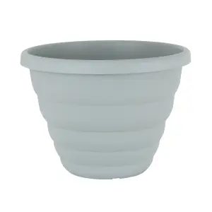 Wham Set 4 Beehive 48cm Round Plastic Pot Cement Grey