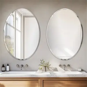 Oval Flat Rithi Wall Mirror 80cm x 60cm