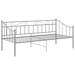 Berkfield Sofa Bed Frame Grey Metal 90x200 cm