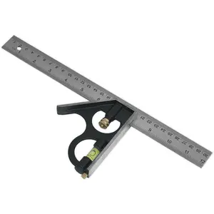 300mm Adjustable Combination Square with Steel Blade for Precision Woodworking