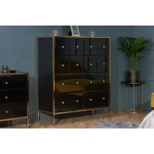 Birlea Fenwick Merchant Chest Black & Gold