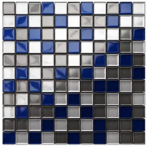 Glass mosaic on mesh for bathroom or kitchen 300mm x 300mm - Ramones