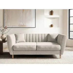 Solace+Co Remi 2 Seater Mid Century Chenille Sofa - Beige