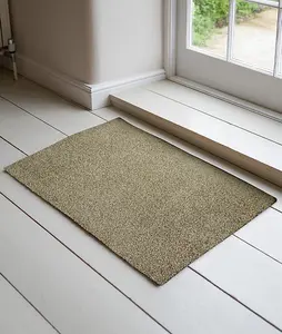 Non Slip Absorbent Dirt Trapper Entrance Door Mats Beige 50x80 cm