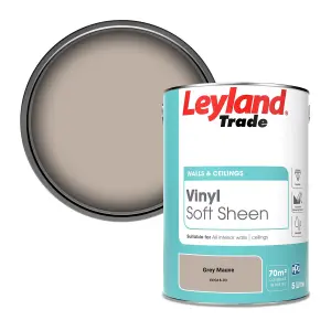 Leyland Trade Vinyl Soft Sheen Walls & Ceilings Emulsion Paint Grey Mauve (PPG18-03) - 5L