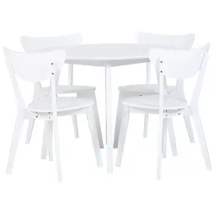 4 Seater Dining Set White ROXBY