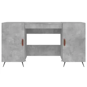 Berkfield Desk Concrete Grey 140x50x75 cm Engineered Wood