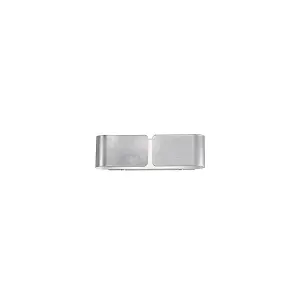 Luminosa Clip  2 Light Indoor Large Wall Light Silver, E27