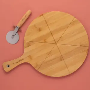 Typhoon World Foods Pizza Board & Cutter Set