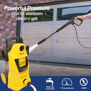 Powerful Electric 1400W Pressure Washer With Car Kit