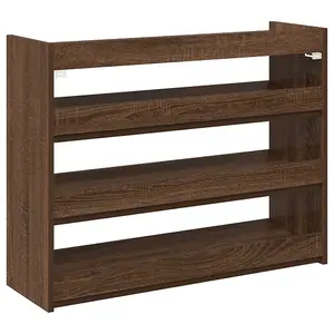 Berkfield Shoe Rack Brown Oak 80x25x61.5 cm Engineered Wood