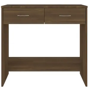 Berkfield Desk Brown Oak 80x40x75 cm Engineered Wood