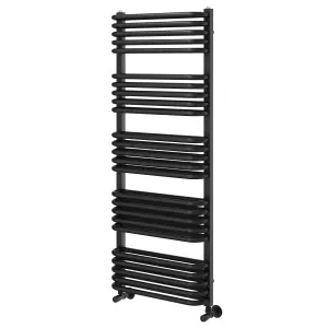 Hattie Matt Black Heated Towel Rail - 1269x500mm