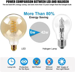 6W LED G125 Ball Bulb Ornament E27 Base, 2200K