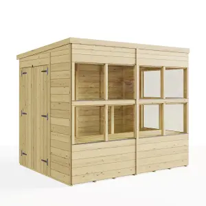 BillyOh Planthouse Tongue and Groove Pent Potting Wooden Shed - 8x6