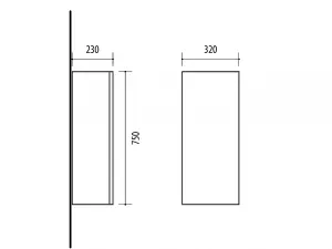 Wall Bathroom Cabinet Small Slimline Cupboard Universal Top Base Unit Oak Avir