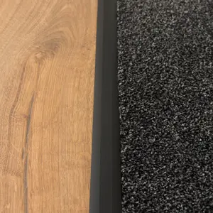 Anodised aluminium z edge carpet profile door floor bar trim 1000mm x 35mm c69 black