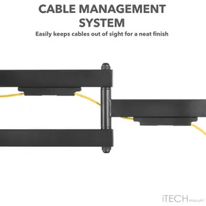 iTech Mount 37" to 80" Full Motion Heavy Duty Double Arm TV Wall Mount Bracket