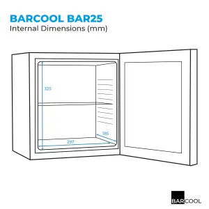 Barcool Bar25 LED - Mini Bar Fridge