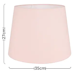 ValueLights Aspen Modern Tapered Table Floor Lamp Light Shade with Pink Fabric Finish