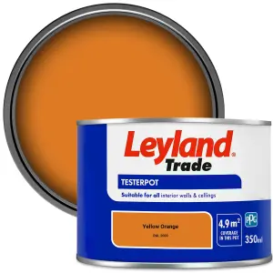 Leyland Trade Vinyl Matt Walls & Ceilings Emulsion Paint Yellow Orange (RAL 2000) 350ml Tester