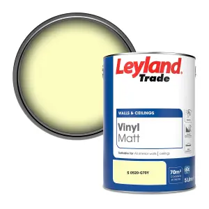 Leyland Trade Vinyl Matt Walls & Ceilings Emulsion Paint (S 0520-G70Y) 5L