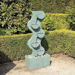 Primrose Monsanto Tiered Cascading Zinc Water Feature 122cm