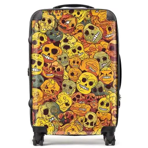 Autumnal Skulls Pattern Suitcase - Medium