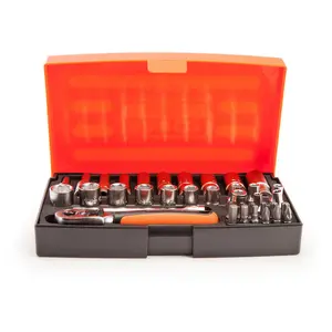 Bahco Sl25L 37 Piece Socket And Mechanical Set Mm 1/4In Dynamic Drive