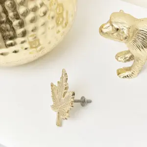 Melody Maison Gold Maple Leaf Drawer Knob