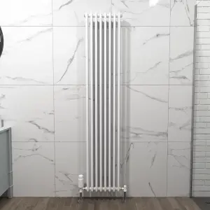 Nes Home 1800 X 380 mm Double Column White Traditional Radiator