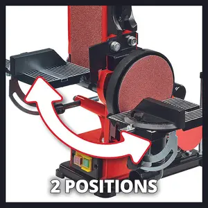 Einhell Belt And Disc Sander - Includes G80 Sanding Belt & Paper - With Dust Extraction & Support Swivel - TC-US 380