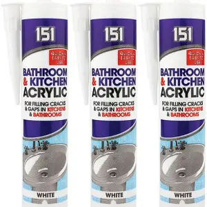 151 Bathroom & Kitchen Sealant White (Pack of 3)