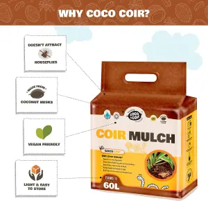 Coco&Coir Coco Chip - 60L/4.5KG - Peat Free Mulch