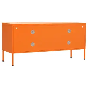 vidaXL TV Cabinet Orange 105x35x50 cm Steel