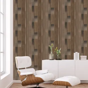 Galerie TexStyle Brown Agen Stripe Wallpaper Roll