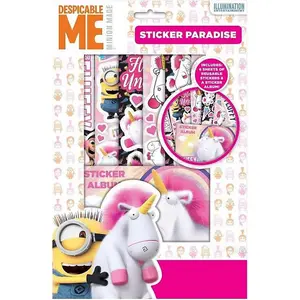 Despicable Me Paradise Fluffy Stickers Set (Pack of 7) Multicoloured (One Size)