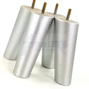 Angled Wood Furniture Feet 150mm High Silver Replacement Furniture Legs Set Of 4 Sofa Chairs Stools M8