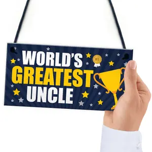 Greatest Uncle Gift Hanging Plaque Uncle Birthday Christmas Gift For Him From Niece Nephew