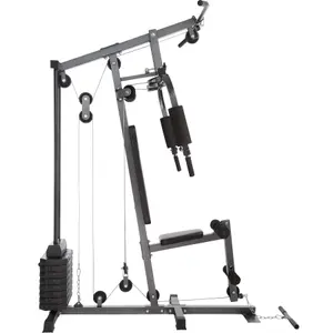 Multi Gym - flies, leg extension, lat pulldown bar and cable pulley  -  black