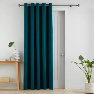 Catherine Lansfield Wilson Blackout Thermal 117x213cm Door Panel Green